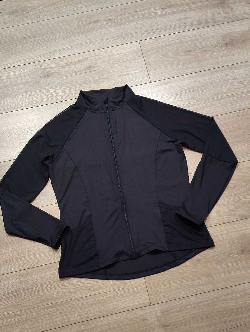 Daisy Fuentes Black Performance Zip Jacket,  Ladies Size Medium,, Active Wear